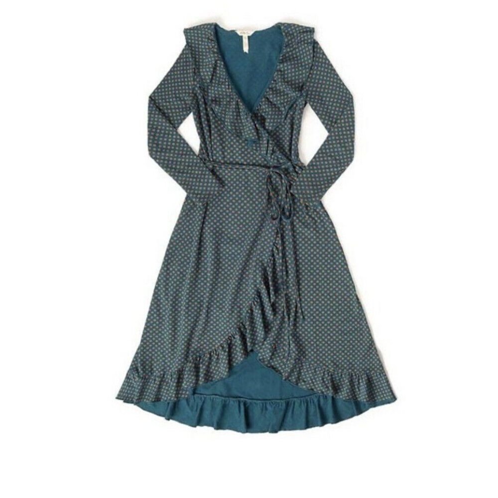 Matilda Jane‎ Reunion Wrap Midi Dress Womens Sz XS NWT Teal